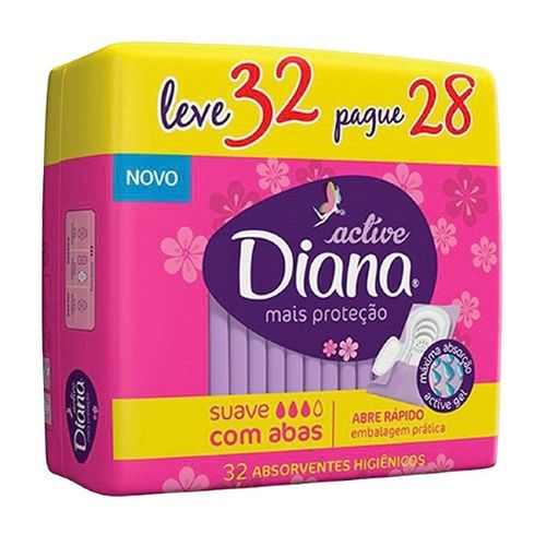absorvente Diana Suave Sem Abas L32 P28
