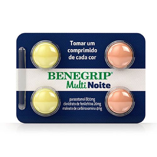 Benegrip Multi Noite 04 Comprimidos
