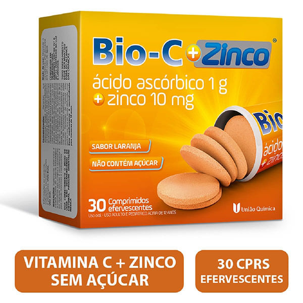 Bio-C---Zinco-1g---10mg-30-Comprimidos-Efercescentes