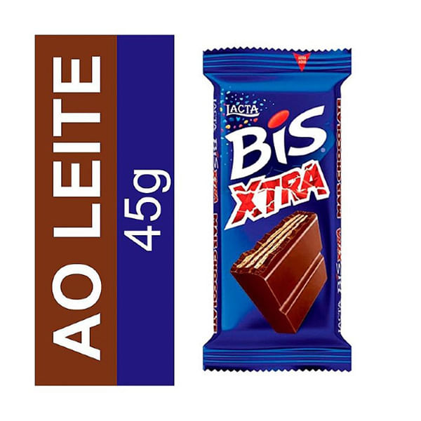 Chocolate Bis Extra Ao Leite 45G - Lacta - Drogarias Tamoio