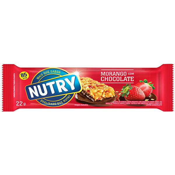 Barra De Cereais Nutry Light Mora/Chocolate 22G - Nutry