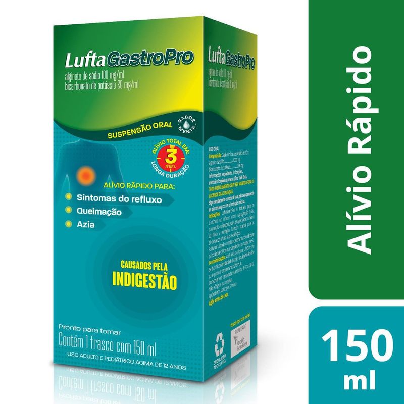 Luftagastro Sabor Menta Pro Solução Oral 150ml