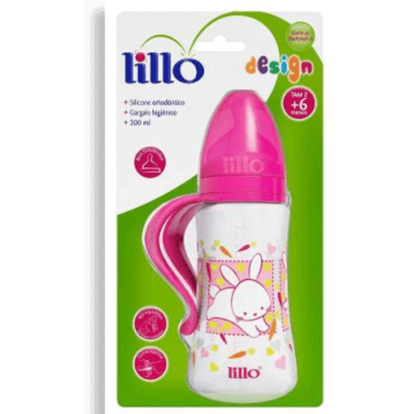 Mamadeira-Lillo-Fashion-Bico-Orto-Com-Alcalina-Rosa---6-Meses-300Ml---Lillo