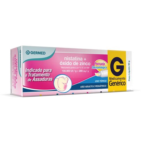 Pomada Dermatológica Nistatina + Óxido de Zinco Germed Genérico 60g