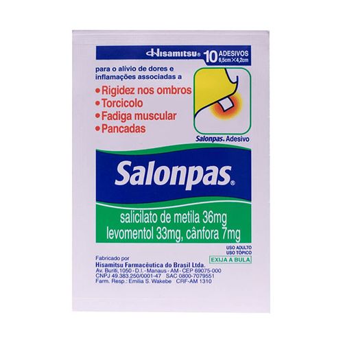 SALONPAS® Adesivo Pequeno C/10 unidades