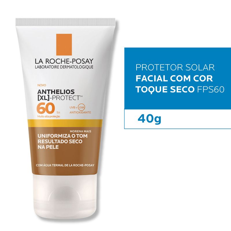 Protetor-Solar-Facial-Anthelios-XL-Protect-Cor-Morena-Mais-La-Roche-Posay-FPS60-40g