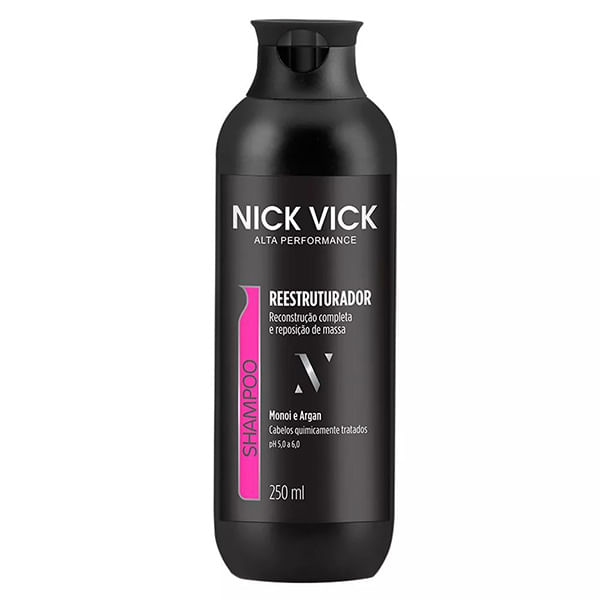 Shampoo Nick V Reestojo Monoi Argan 250Ml - Nick Vick