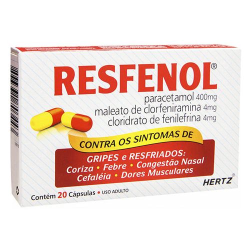 Resfenol 400mg + 4mg 20 Cápsulas