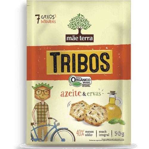 Snack Orgânico Tribos Aze/Ervas 50G - Mae Terra