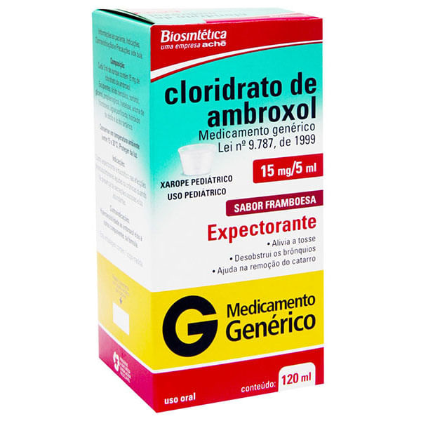 Cloridrato-Ambroxol-3mg-Xarope-Pediatrico-120ml---Generico---Biosintetica-Generica