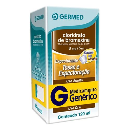 Cloridrato Bromexina 1,6mg Xarope Ad 120ml - Genérico - Germed