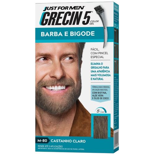 Tintura Barba/Bigode Grecin 5 Castanho Claro - Grecin 5