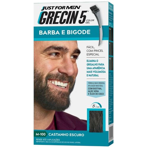 Tintura Barba/Bigode Grecin 5 Castanho Escuro - Grecin 5