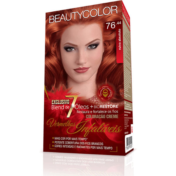 Tintura-Beauty-Color-76.44-Vermelho-Infali-Ruivo-Abso---Beauty-Color