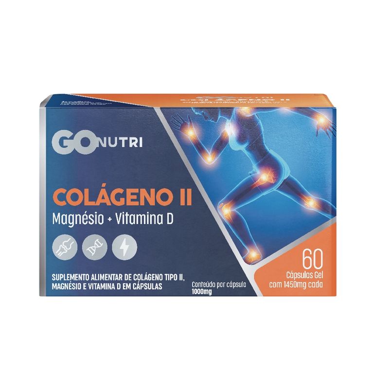 Colágeno Tipo II + Magnésio + Vitamina D 30 Cápsulas