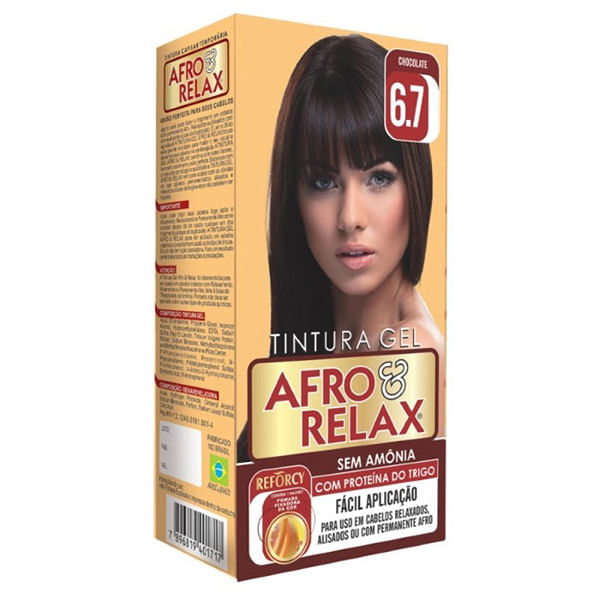 Tintura Gel Afro/Rela 6.7 Chocolate - Afro Relax