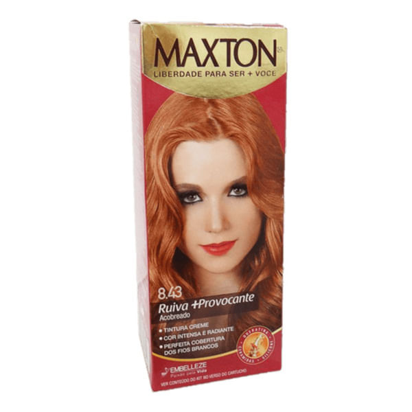 Tintura Max/Prata 8.43 Ruivo Acob Médio - Maxton