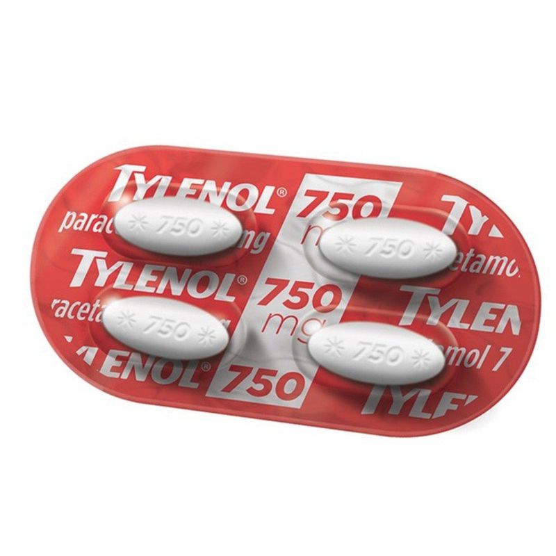 Tylenol Analgésico 750mg 4 comprimidos