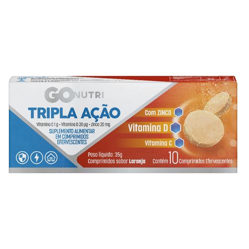 GOnutri Vitamina C Tripla Ação c/ 10 unidades