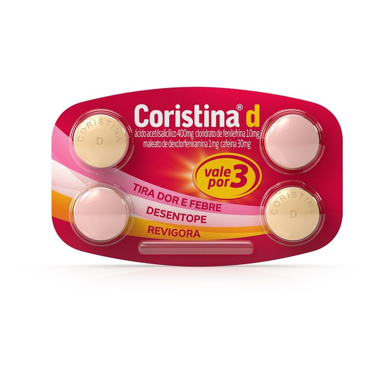 Coristina D Antigripal - 4 comprimidos