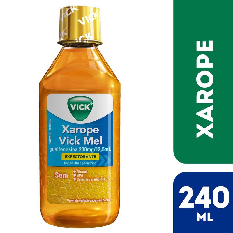 Xarope 200MG/12,5ML Mel Vick Frasco 240ML