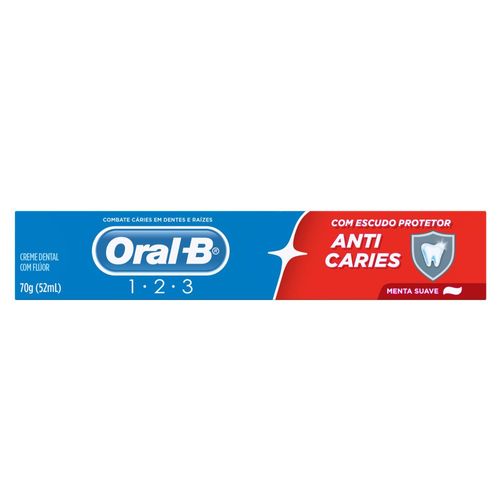 Creme Dental Oral B 123 Menta 70G - Oral B 123