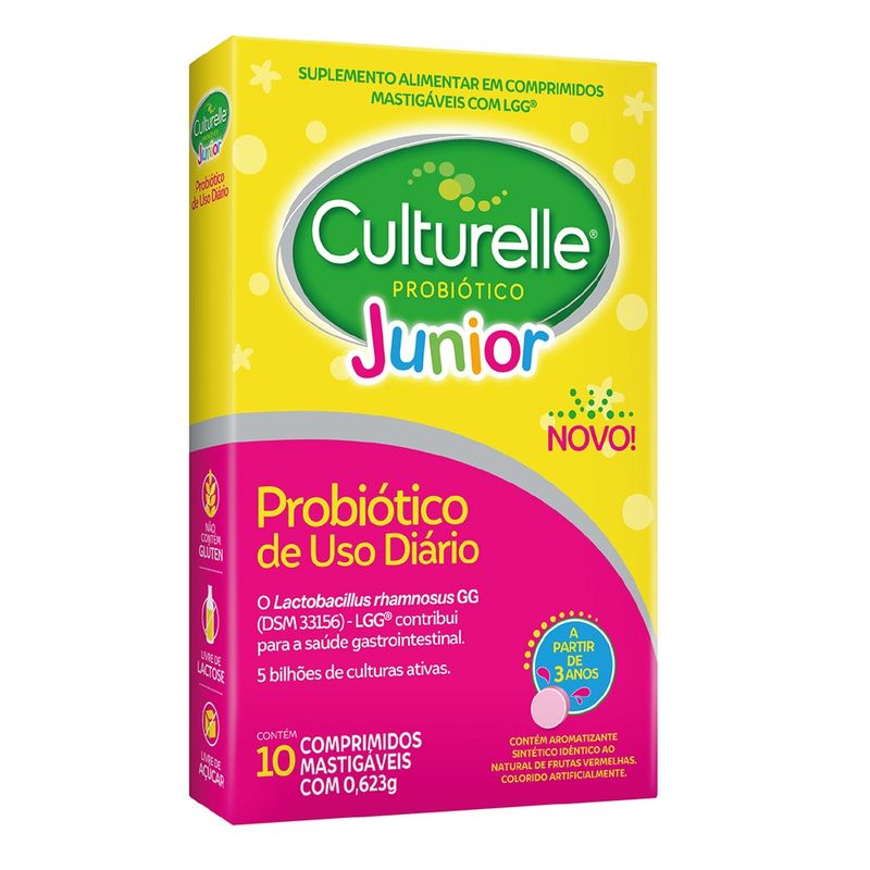 Culturelle Probiótico Junior - 10 Comprimidos Mastigáveis