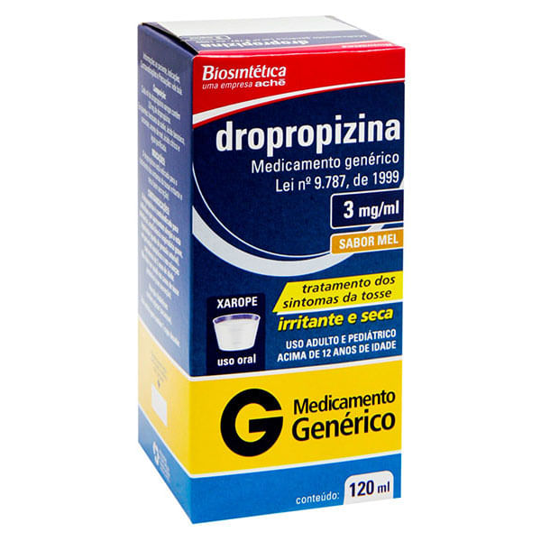 Dropropizina-3mg-Xarope-Ad-120ml---Generico---Biosintetica-Generica