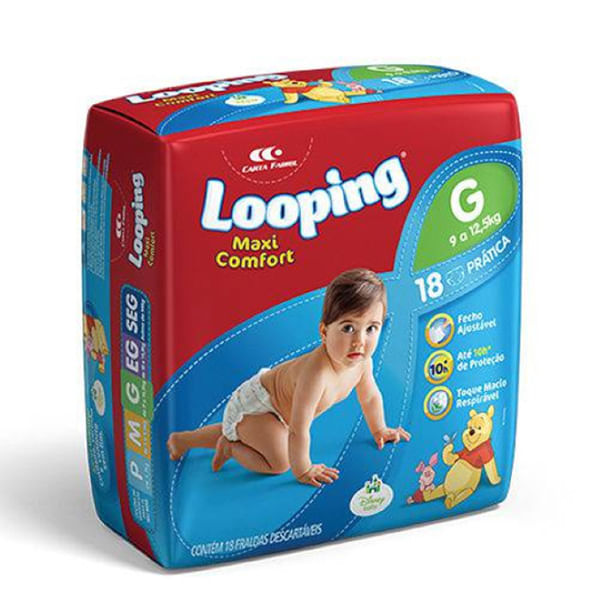 Fralda-Looping-Maxi-Cnft-Pratic-G-16Un---Looping