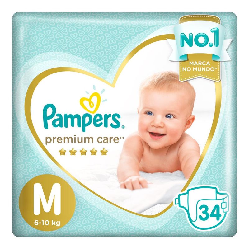 Fralda-Premium-Care-Mega-M-Pampers-com-34-unidades