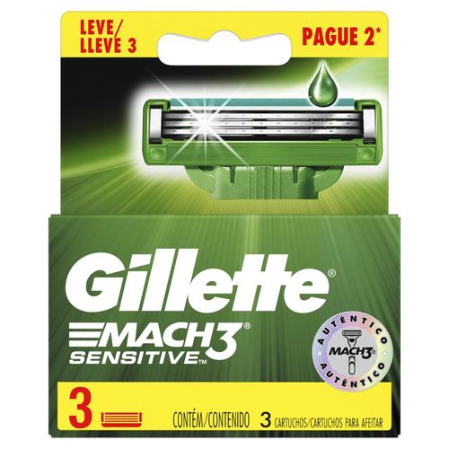 Kit Carga Mach3 Sensi - Leve 3 Pague 2 - Gillette Mach3