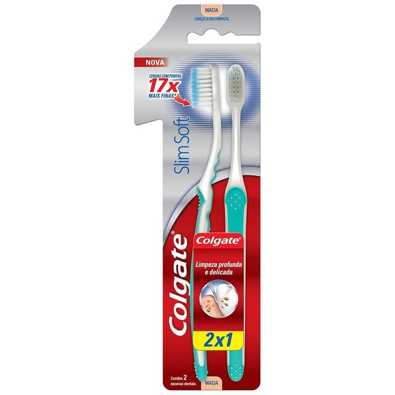 Kit Escova De Dentes Colgate Slim Macia Uch - Leve 2 Pague 1