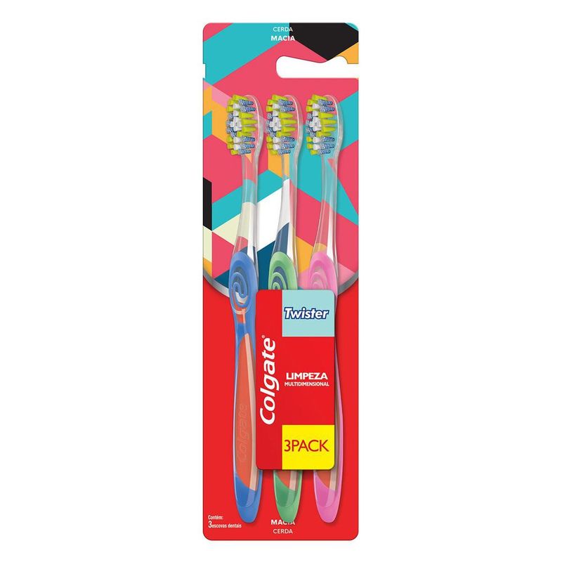 Kit-Escova-De-Dentes-Colgate-Twist-Cabelo-Ult---Leve-3-Pague-2---Colgate-Twister