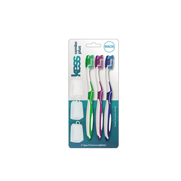 Kit-Escova-De-Dentes-Kess-Plus-Mc---Leve-3-Pague-2---Kess