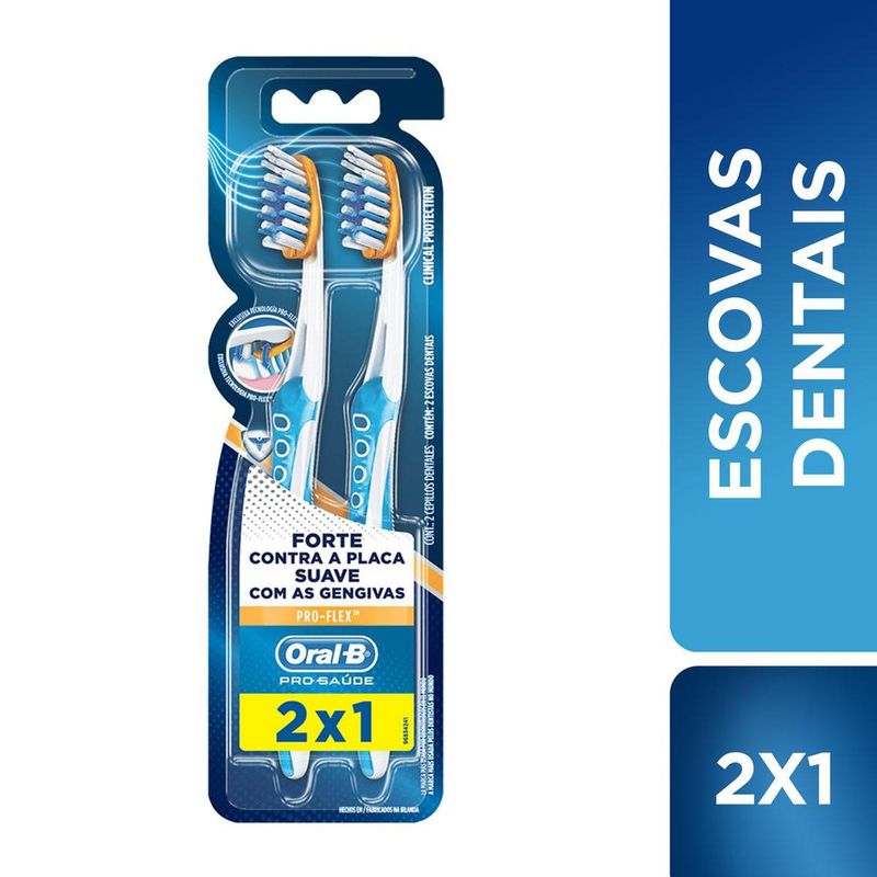Kit-Escova-De-Dentes-Oral-B-Clinical-Pro-Flex---Leve-2-Pague-1---Oral-B-Clinical