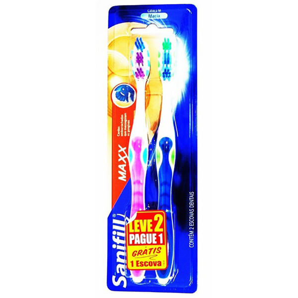 Kit-Escova-De-Dentes-Sanifill-Maxx-Macia---Leve-2-Pague-1---Sanifill