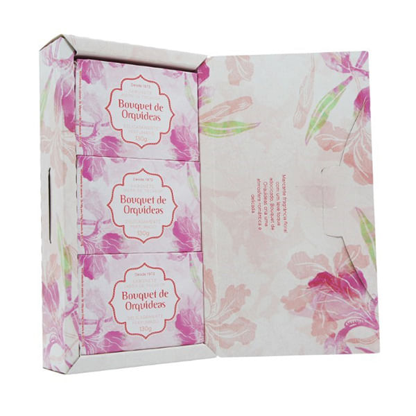 Kit-Sabonete-Bouquet-Orquideas-130G-Com-3---Bouquet-De-Orquideas