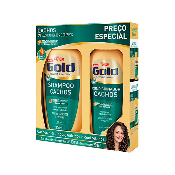 Kit-Shampoo-Niely-Gold---Condicionador-Cacho-300Ml---Niely-Gold
