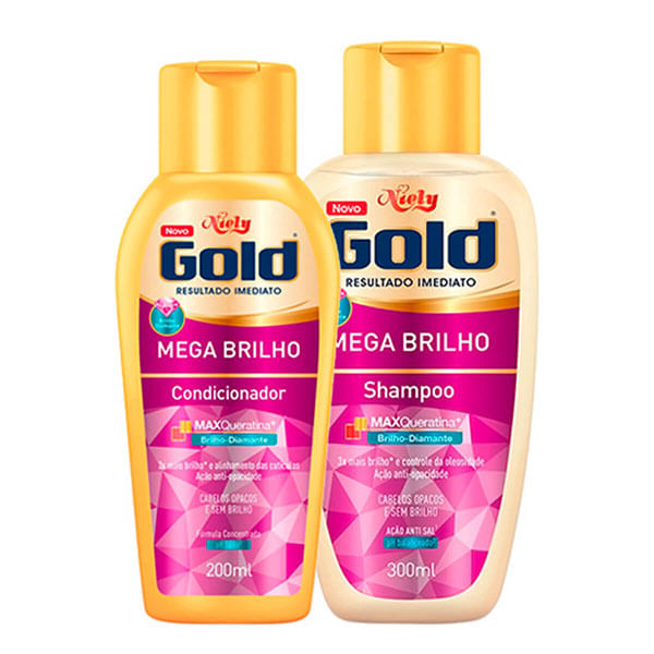 Kit-Shampoo-Niely-Gold---Condicionador-Mega-Brilho-300Ml---Niely-Gold
