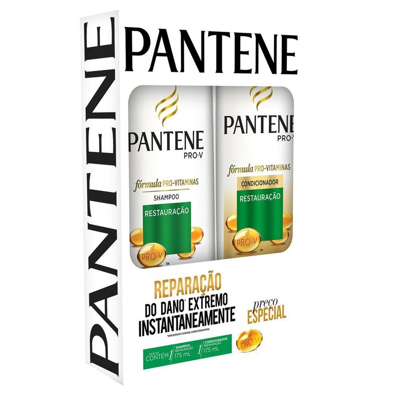 Kit-Shampoo-Pant-175Ml---Condicionador-Restauracao-175Ml---Pantene