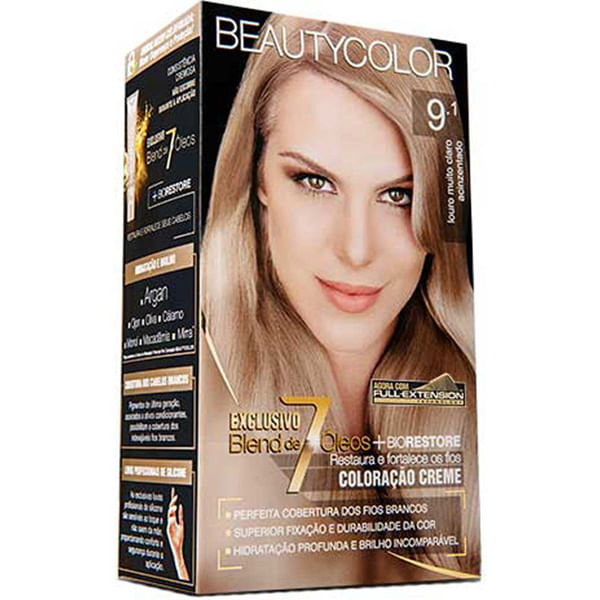 Kit-Tintura-Beauty-9.1-Locao-Claro-Acinz---Beauty-Color