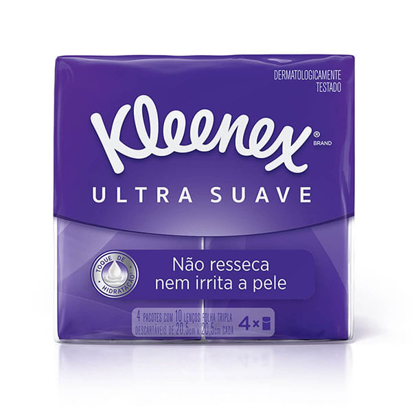 Lenco-Kleenex-Dermoseda-Bolso-4-X-10-Folhas---Kleenex