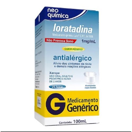 Loratadina Genérico Neo Química 10mg  C/12 Comprimidos