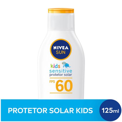 Protetor Solar Nivea Sun Kids Sensi Pure Fps60 125Ml - Nivea Sun
