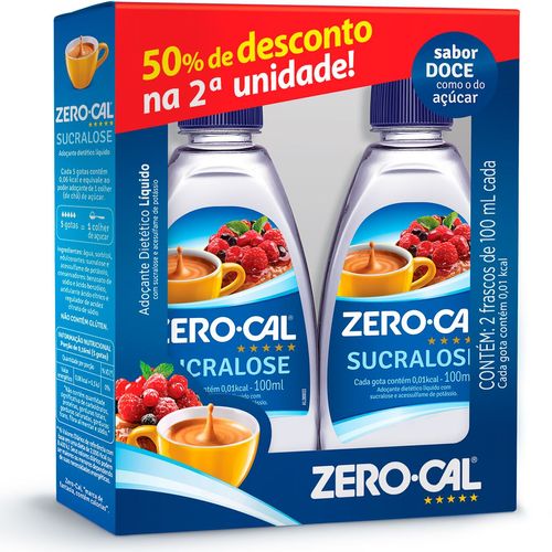 Kit Adoc Ze Cal Sucralose Liquido 100Ml+Descon 50% 2A Un