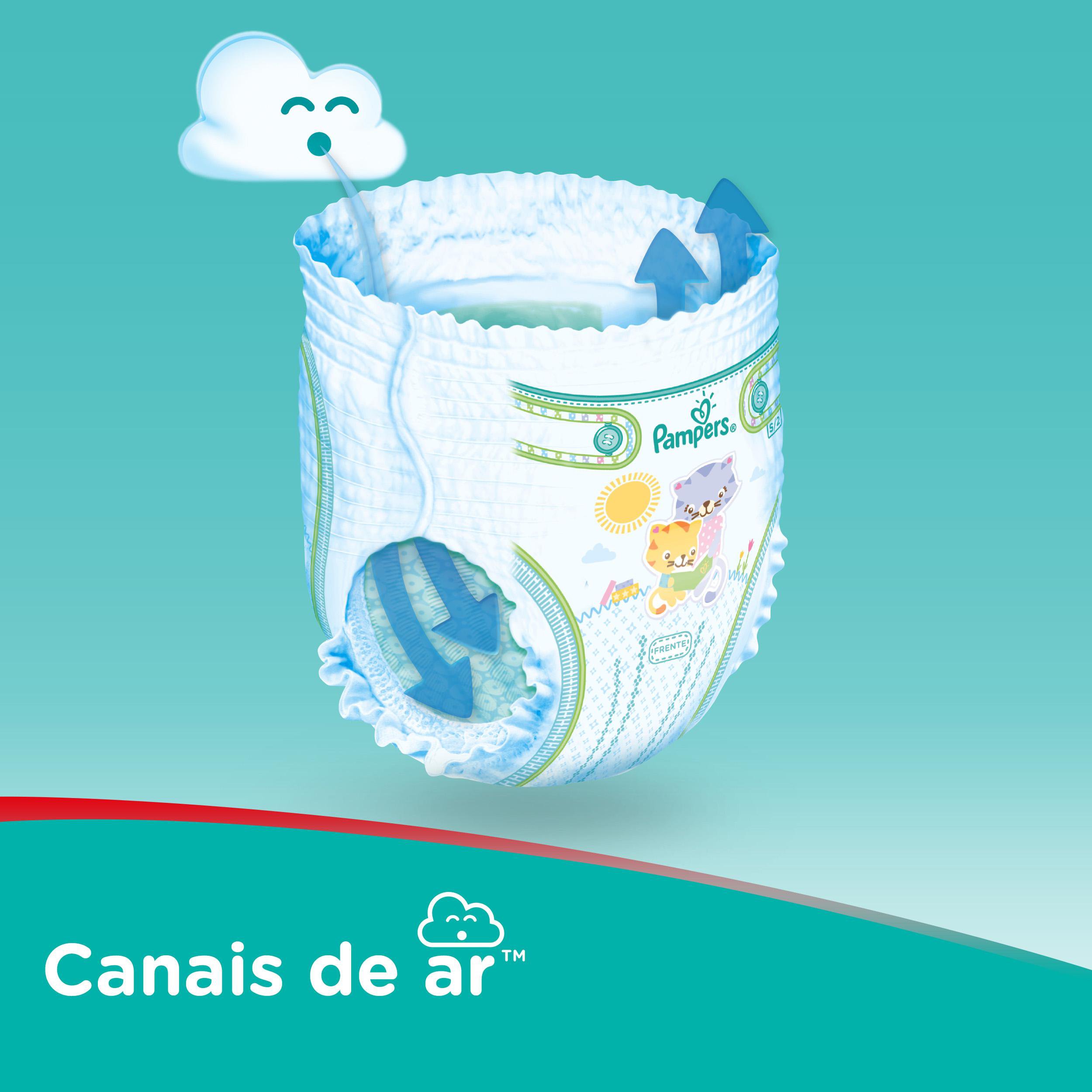 Pampers Pants XG Ajuste Total 360° - Fralda Respirável 14 Unidades