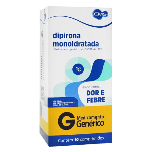 DIPIRONA SODICA 1G  10 COMPRIMIDOS EMS