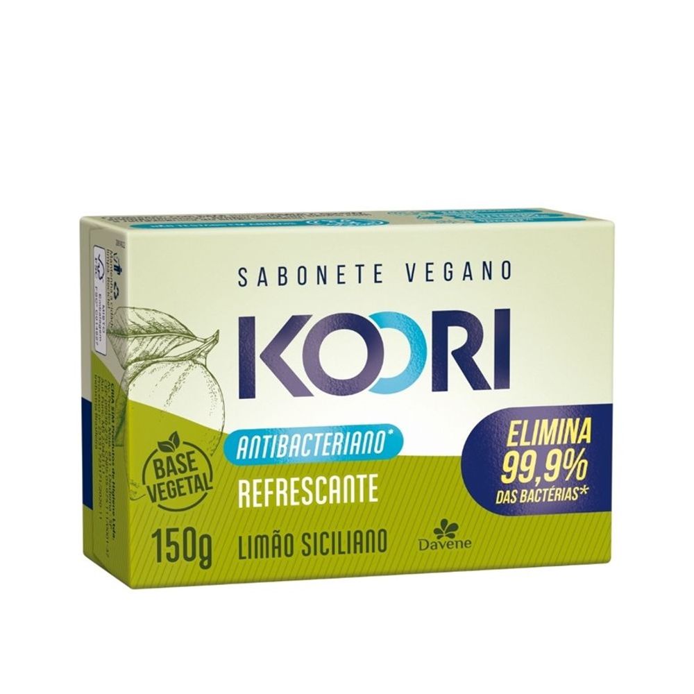 Sabonete Barra Koori Refrescante 150g Antibacteriano Davene