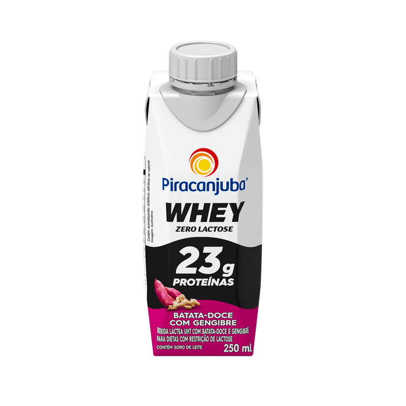 Piracanjuba Whey Zero Lactose Batata-Doce Gengibre 250ml - Drogaria Rosário