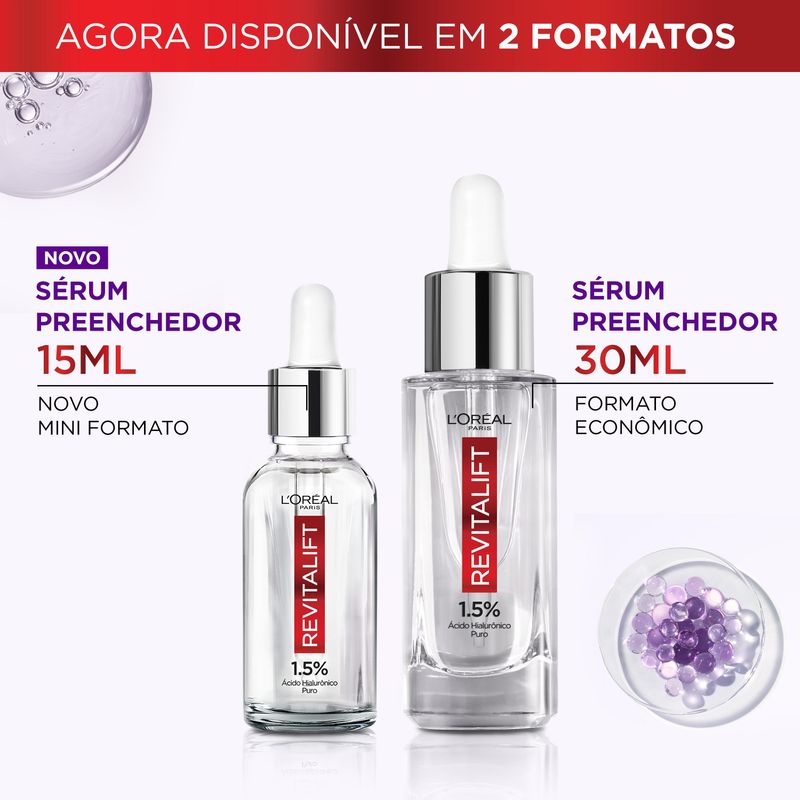 SERUM PREENCHEDOR REVITALIFT HIALURONICO NOVO LOREAL 30 ML - V